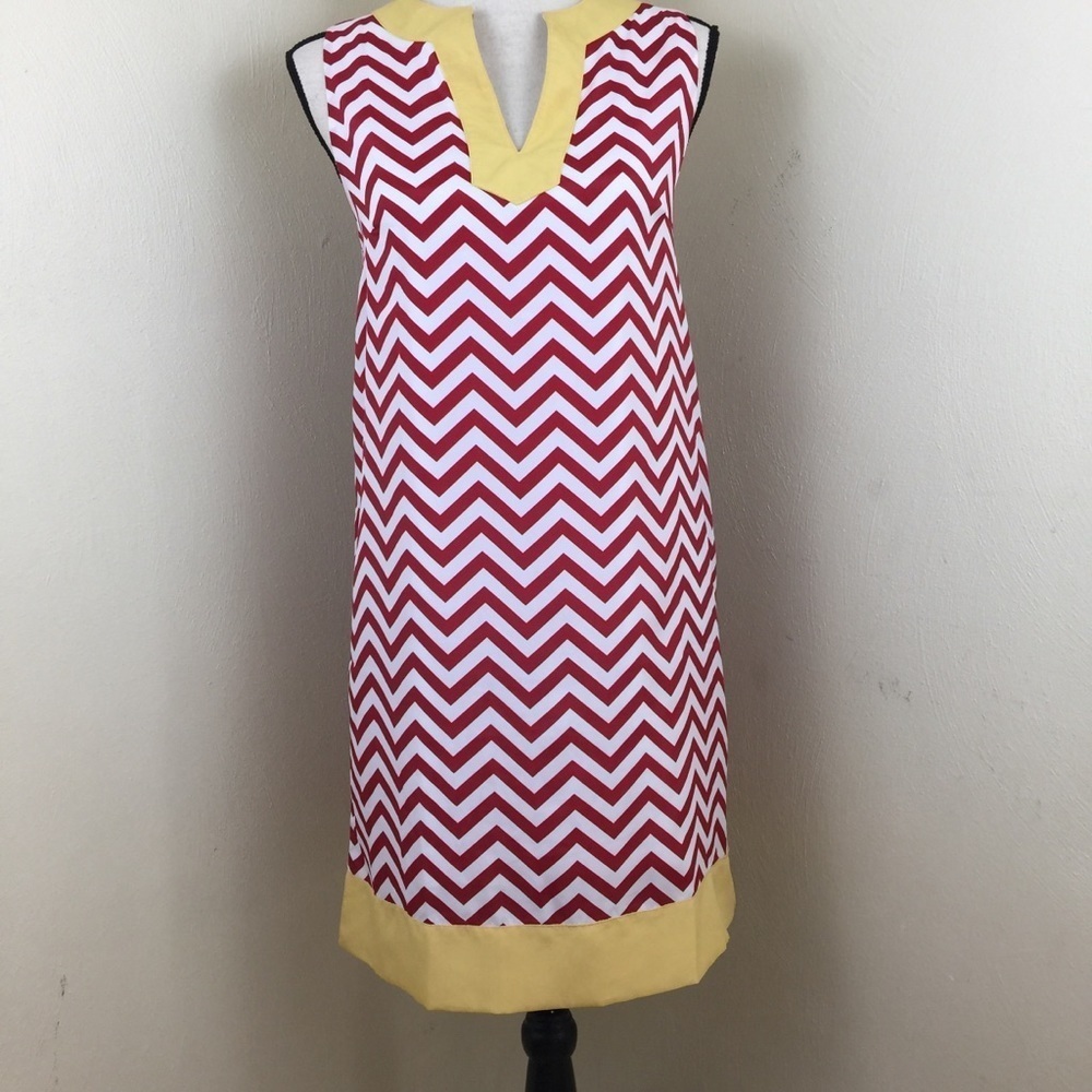 EUC mud pie Dress. Sz M. Red/White/Yellow. Sz M.